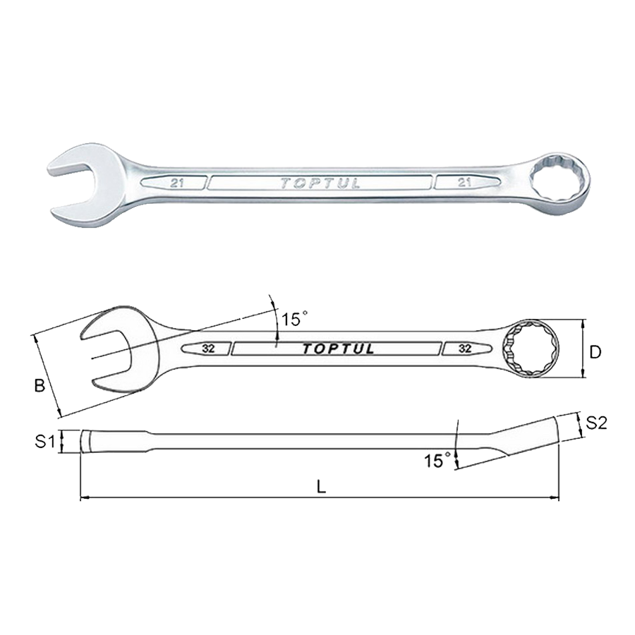 co le vong mieng 15 do toptul aaeb0606 6mm