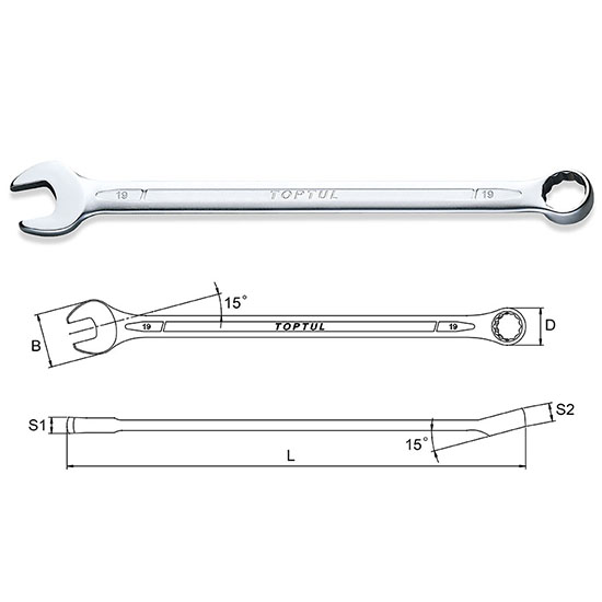 co le vong mieng dai toptul aael1313 13mm