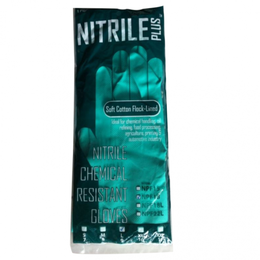 Găng tay chống hóa chất Nitrile NPF18