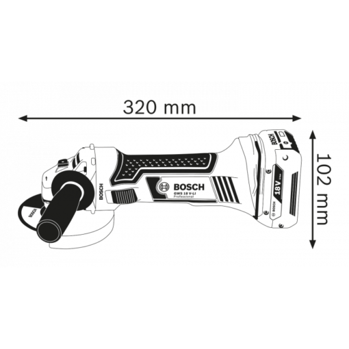 Máy mài góc dùng pin Bosch GWS 18V-LI (Solo)