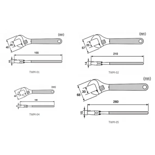 Mỏ lết Engineer 155mm TWM-03