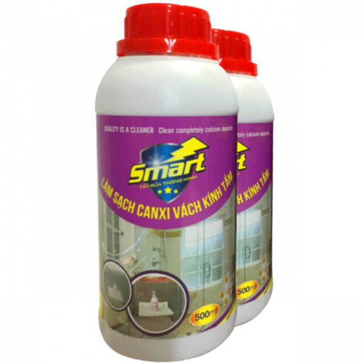 Nước tẩy làm sạch cặn canxi vách kính tắm Smart TK 500ml