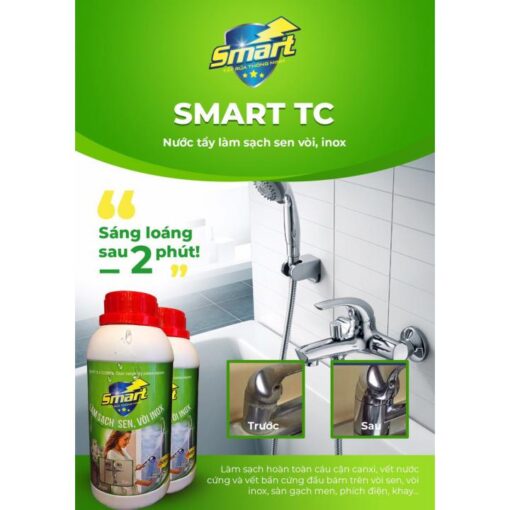 Nước tẩy làm sạch sen vòi, inox Smart TC